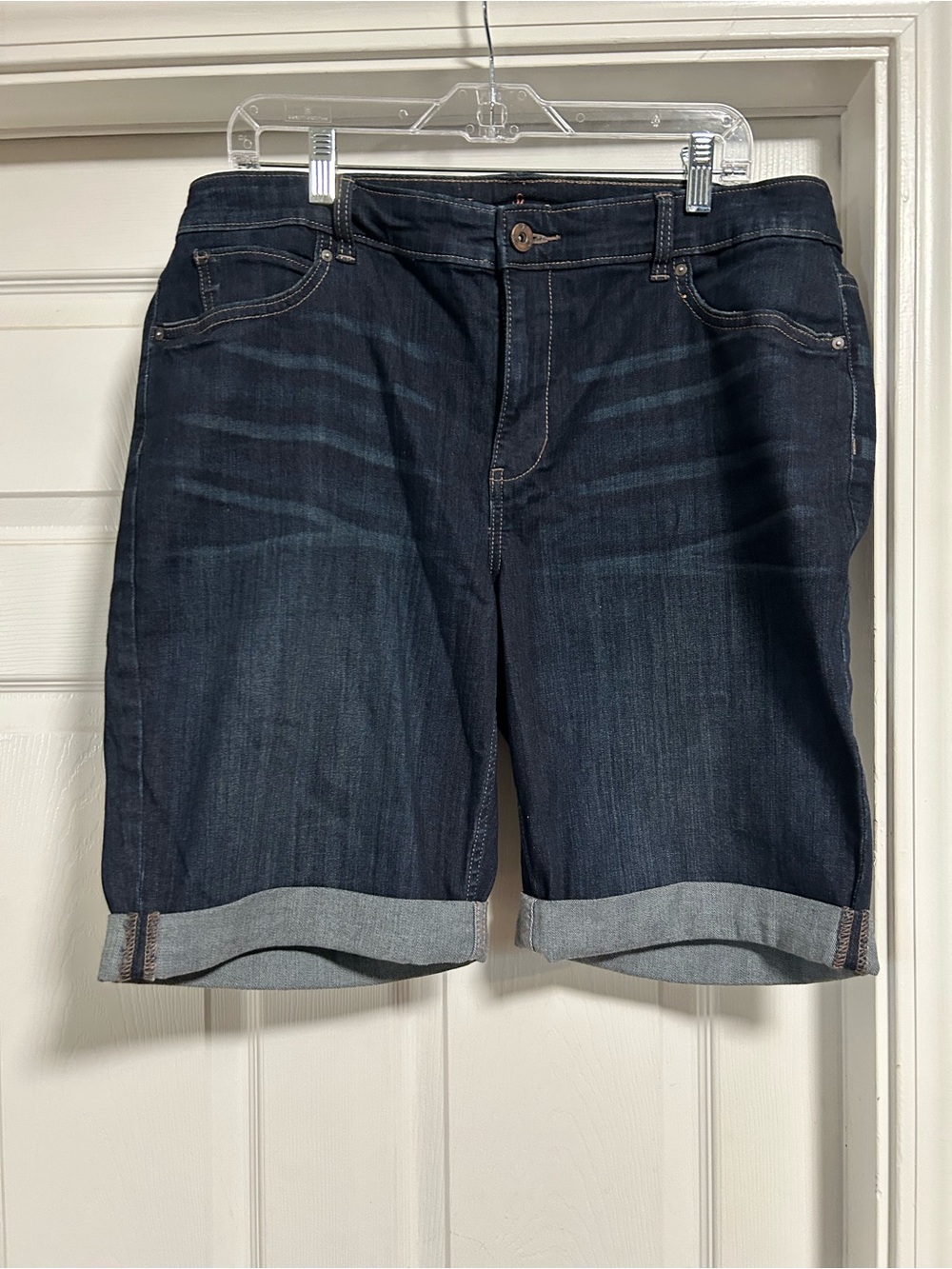 Simply Vera Vera Wang Dark Wash Denim Bermuda shorts